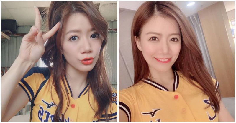 充滿活力的啦啦隊正妹「廖小安」，嘟嘴比YA「模樣好萌」，觀眾看了都心動了！