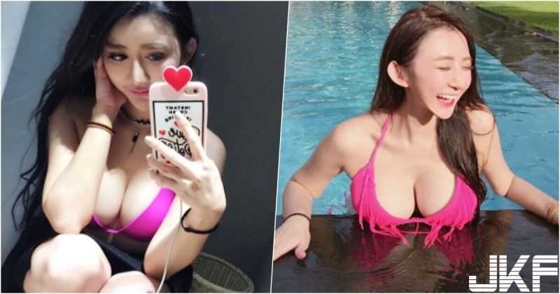 「突如其奶」的甜美妹子！「32E圓乳」直接往池邊一擺&#8230;.性感身段藏不住啊！