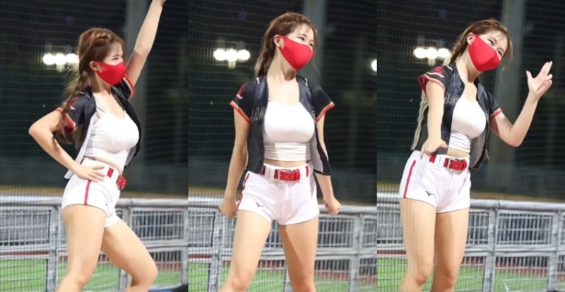 最震小龍女「賴可」魔性彈跳影片瘋傳　網友：我愛看球賽的原因