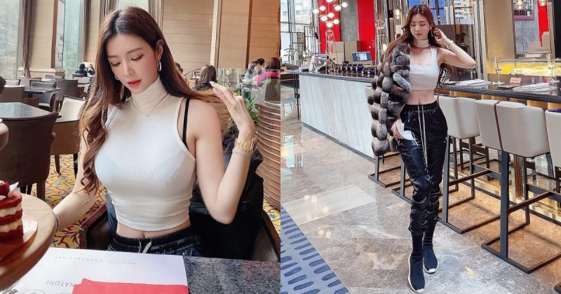 對面用餐的「氣質美女」有夠吸睛！「神級美乳小蠻腰」光看都想幫她買單啦