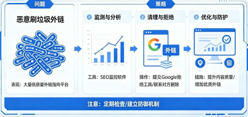 博彩平台的“负面SEO”防御:竞争对手恶意刷垃圾外链怎么办?