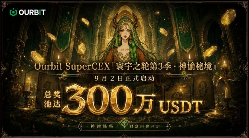 Ourbit「寰宇之轮」第三季启动:300万USDT奖池,「命运抽牌」+「合约团赛」双玩法并行